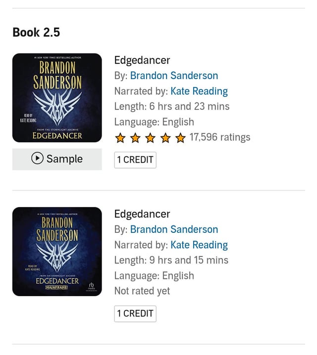 Brandon Sanderson - Edgedancer Audiobook