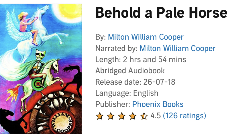 Milton William Cooper - Behold a Pale Horse Audiobook