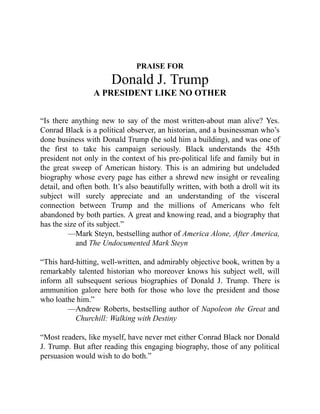 Conrad Black - Donald J. Trump Audiobook