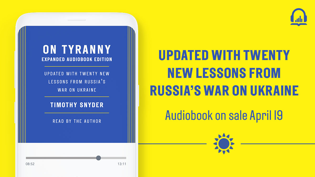 Timothy Snyder - On Tyranny Audiobook