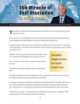 Brian Tracy - The Miracle of Self Discipline Audiobook Free