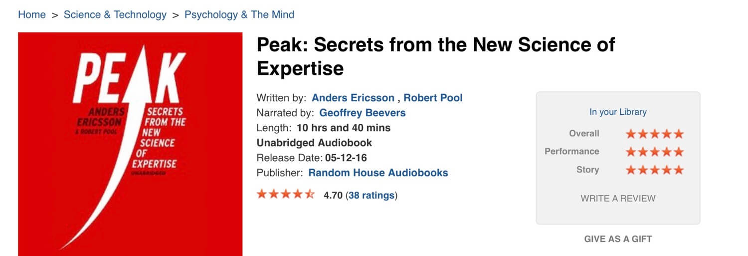 Anders Ericsson - Peak Audiobook